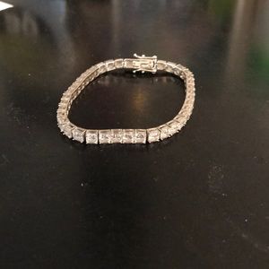 Sterling silver and CZ tennis bracelet